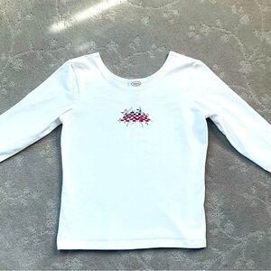 White three-quarter sleeve Talbots shirt